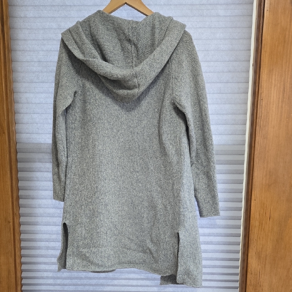 TNA Heather Gray Hooded Long Wool Cardigan - Picture 2 of 5
